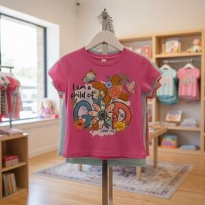 Vibrant Pink Kids' T-Shirt with Graphic Design